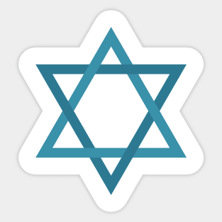 Star of David shape icon in flat design Sticker